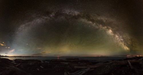 180 degree Milky Way panorama taken within the city js