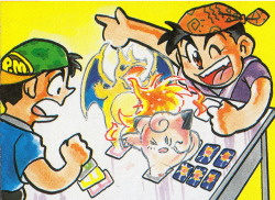 hirespokemon:1996, Promo vignettes for the Pokémon trading card game, published in the 1996 August, September and October issue of CoroCoro Comic. 