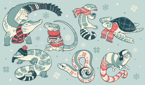 • RedBubble  • Society6  • TeePublicReptiles can be up during the winter too, just need the right we