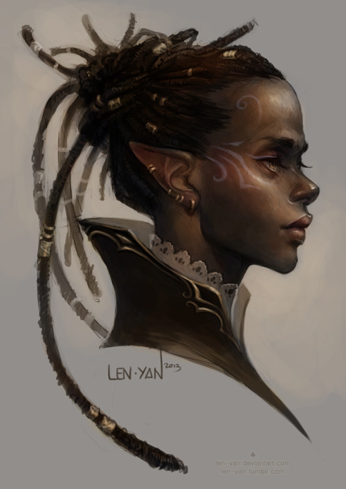 le-jardine-d-eden:golden eyed elf by len-yan