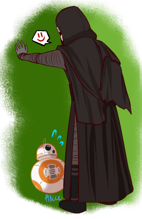 ariariart: So I heard Kylo Ren did the force-kabedon on @arriku when she was in a BB-8 dress at Disn