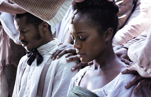 Nate Parker & Aja Naomi King in The Birth of a Nation