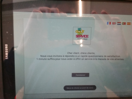 bug application tablette de satisfaction client