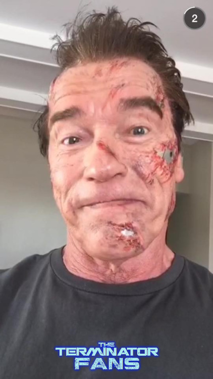 terminators:  Alright, so, I’d like to give you more details about why Arnold went and dressed up as the Terminator, complete with battle damage make-up, and then went around to Madame Tussauds wax museum and briefly pretended to be his own wax sculpture,