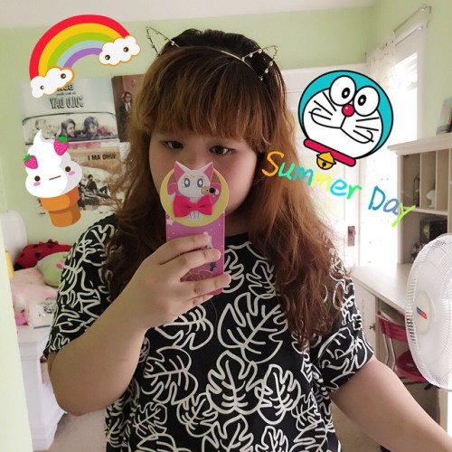 posprout:  ꒰◍ˊ◡ˋ꒱੭ु⁾⁾♡ Summer Style~ #selca #selfie #summer #sandeulbang #sandeulhair