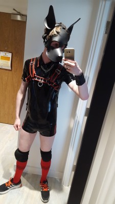 puplucas:  Outfit for the first night of Manchester Rubber Men festival! ^_^