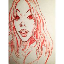 Some stranger drew me last night!  #Pretty #Art #GirlsWithPiercings #InLove #PrettyInPink