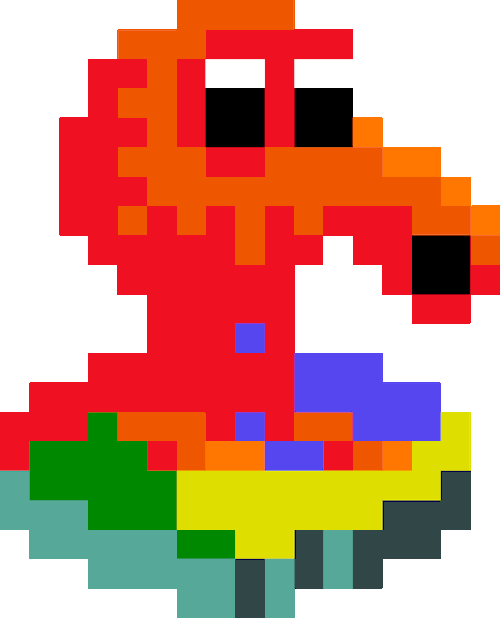 pixelcoast: Q-Bert, Arcade Who knew Q-Bert used Chrome?
