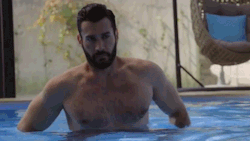 Hotlatinosontv:  David Zepeda Invites You To Join Him On The Pool :-)Right: Original