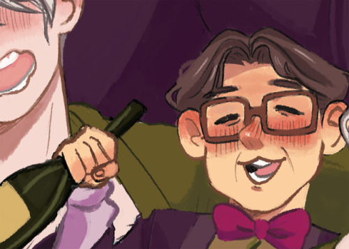 previews of my piece for @ai-yurionicezine ! it’s a family affair y’all!!preorders 