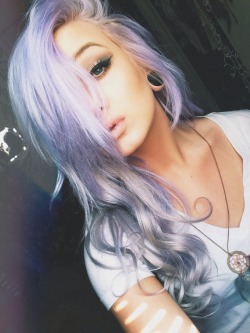 Thebloodyhale:  Hounds0F-Anubis:  Purple Hair. How Predictable.  Riley Is Beautiful! 