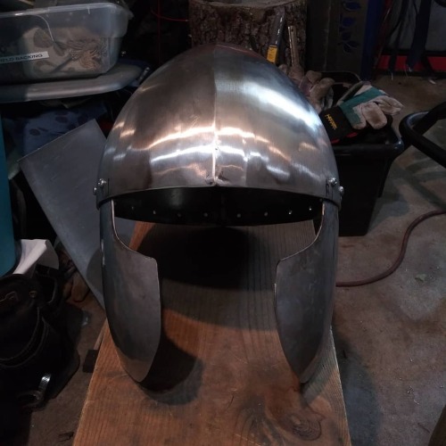 My helm in progress!