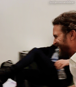 justjensenanddean:    Too pure &lt;3Jensen Ackles, Rob Benedict and Billy Moran [x]
