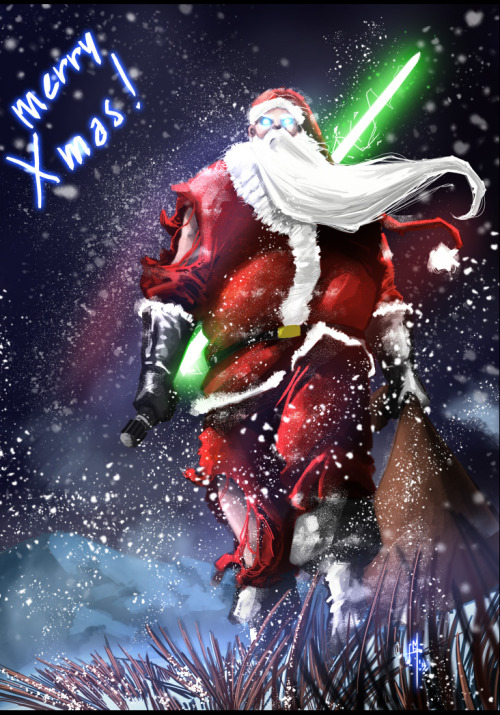 I started this “Jedi Santa” thing last year, while I was filling my Moleskine with all sort of sketc