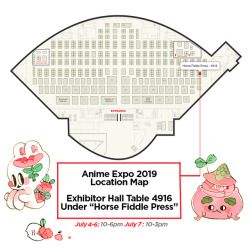 maruti-bitamin:  Anime Expo Exhibitor map! I’ll be there all 4 days and will be sharing the table with Horse Fiddle Press and makohouse! Will have some new tshirts, pins, prints, stickers, enamel pins, keytags, etc!