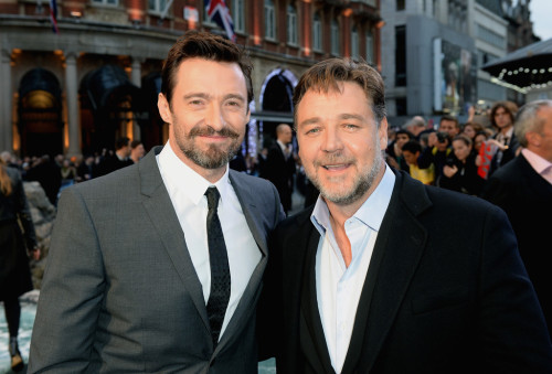 smallwind:2014 3/31 Hugh Jackman and Russell Crowe attend the UK premiere of “Noah”