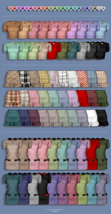  [RIMINGS] Gucci Spring Collection - FULL BODY / TOP / BOTTOM / HAT- NEW MESH- ALL LODS- NORMAL MAP 