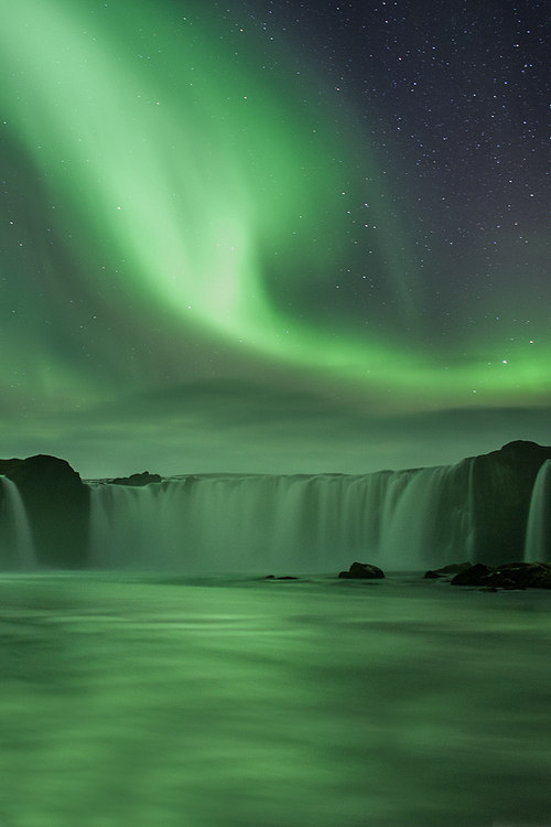 celestiol:  Northern Lights tour oct 2012 Goðafoss Waterfall | by Hordur Finnbogason