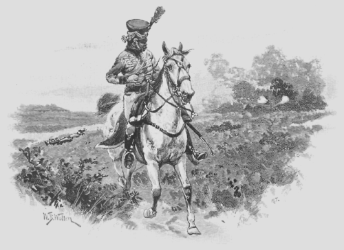 “A bullet hummed past me like a bee,” by William B. Wollen. Another Conan Doyle illustration! 