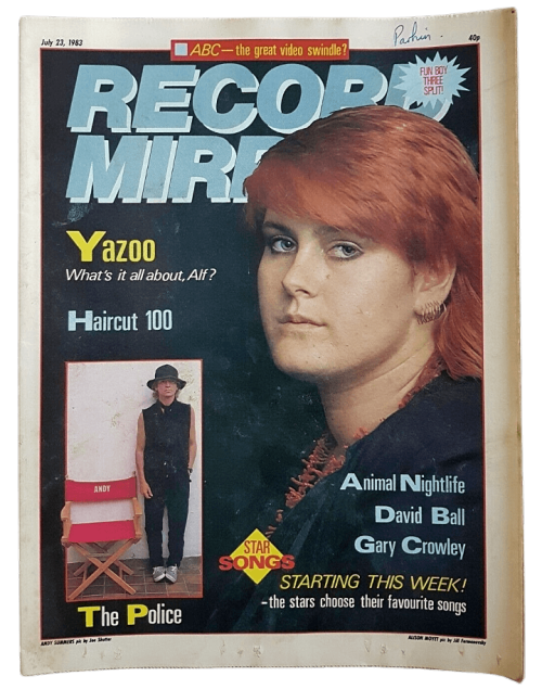 Alison Moyet on the front cover of Record Mirror Jul 23 1983