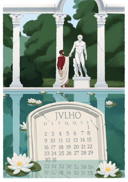 kumanaru:another assignment for illustration class! we had to make on month of the 2017 calendar and