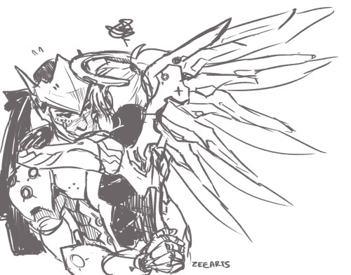 zeearts: i somehow managed to tear myself away from the game to sketch this. where is my self contr