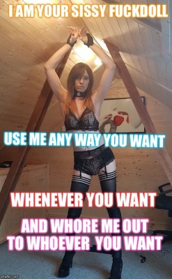 sissylife60445:  dfwcdsissytraptiffany:  I’m back to making captions that describe me   I will love being a mans sissy fuckdoll