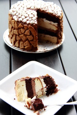 thecakebar:  Smores Cheesecake Cake  layers