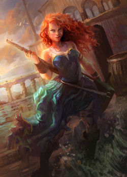 greeenarrow:  Pirate Merida by MikeAzevedo 