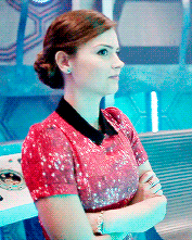 elena-gilbert:  Clara + crossed arms