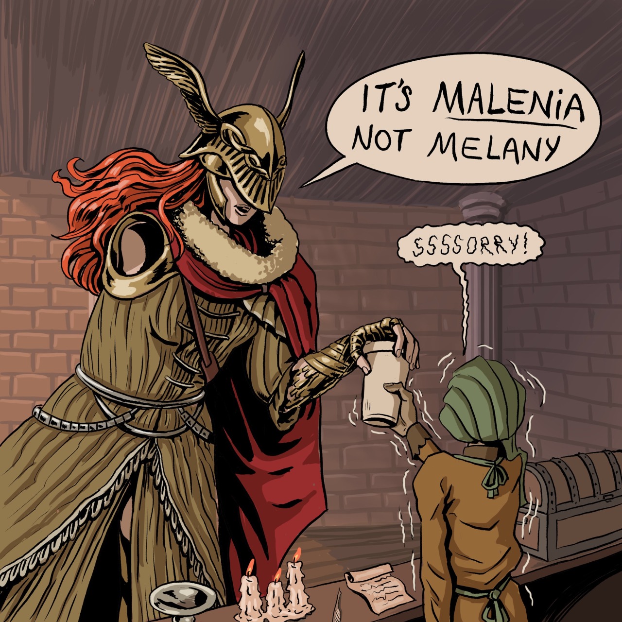 Hello! Here's my new comic of Rennala and Radagon of the Golden