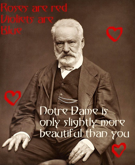 fizzygingr: cactusreadingoldthings: A Victor Hugo valentine for you all! &lt;3 Roses are redViol