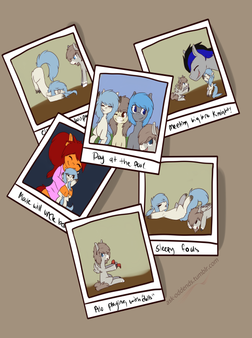 ask-oddends:  Ask # 223 Odd: We try and capture as many moments as possible. Most of them are in our memories but we one day will tell our foals how silly they were when they were young.   Hnnng <333