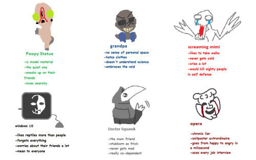 velvety-vixen: tag yourself I’m doctor squawk  WINDOWS 10 LMAO