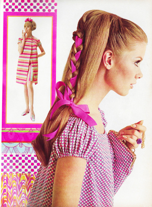 justseventeen: May 1967. ‘New way to steal a party spotlight: dresses with lovely lines, perky