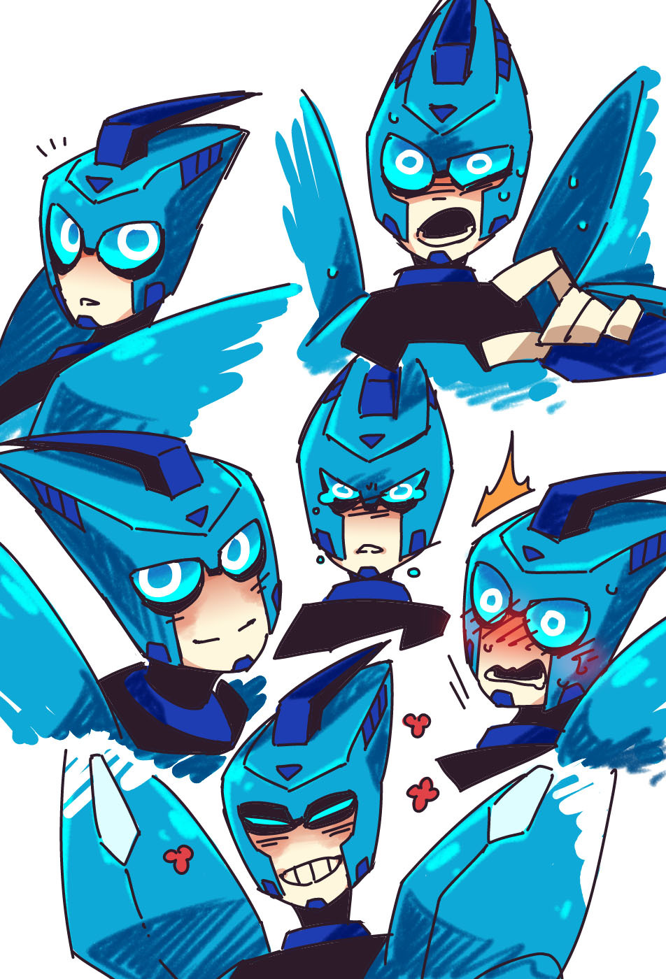 coralus:  I attempted to draw Blurr from Transformers Animated, the first character