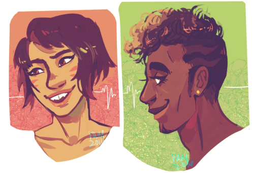 shiraae: i adore short haired dva so i drew short haired lucio too!!!