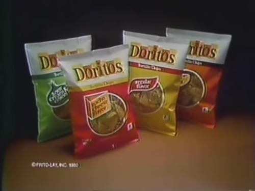 80′s Snack Packaging in Commercials