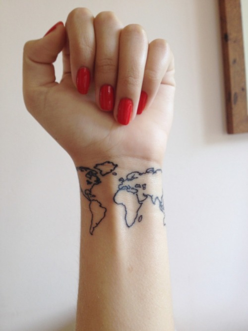 the-absolute-best-posts:  I got the world tattooed on my wrist as a reminder that I don’t deserve to be walked over, I don’t deserve to be controlled by people, and I shouldn’t give a shit what people think of me because at the end of the day it’s