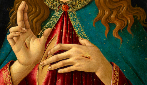 Sandro Botticelli (1445-1510) Christ (detail of hands) 1495-1500