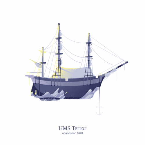 vivtanner:Began the new year with some ship(wreck) illustrations ⚓Obviously starting with HMS Terror