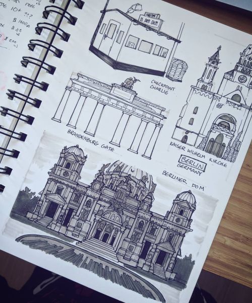 I unearthed some #sketches from my trip to #Berlin in 2016. We were there when there were tons of Ch