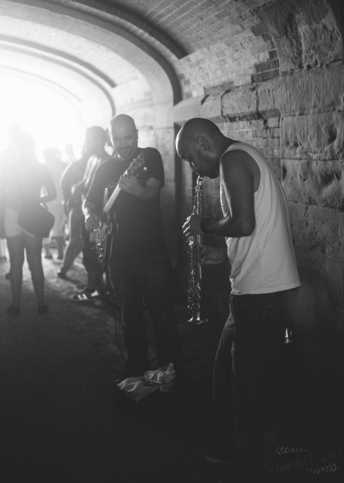 My favorite New York City moment. We had set off to find tunnels to take a few portraits when the ra