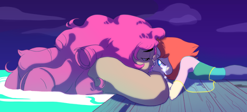 growlystars: pride month day 2 shipwrecked lesbian-flag day! (edited to specify bc Rose is bi or pansexual (idk which could it be), not lesbian!)