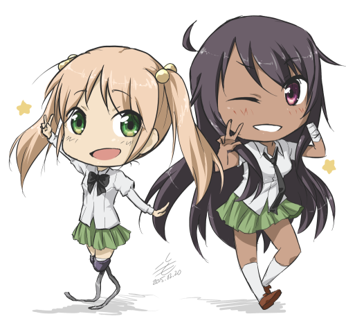 artifedexarts:Emi and Miki chibis for palpz!Commissions like this are open here!