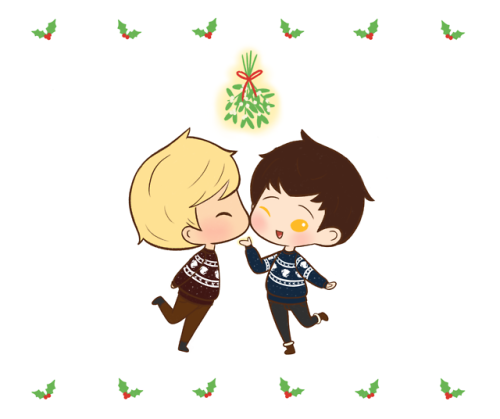 Some holiday Merthur! I’ve missed drawing these two. :’)Available on various items on my redbubble!
