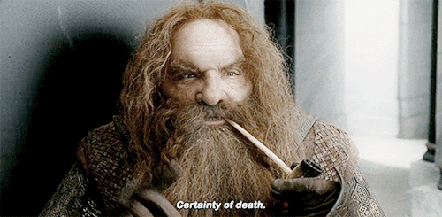 olympiians:endless list of favourite scenes [7/∞]: gimli, bearer of good thoughts↳ draw out sauron’s