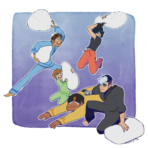 mimsykins:  Will Keith ever take off his gloves and dumb v-neck? I hope not.Finally got around to coloring this / v \I love all the paladin sleepover headcanons everyone’s been tagging my art with, keep ‘em coming! 