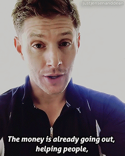 justjensenanddean:    “Hey everybody, just a quick update. I woke up this morning to find that we are over the 趚,000 dollar mark, that’s quarter of a million dollars for hurricane Harvey relief. That’s awesome, it’s doing a lot of good.”