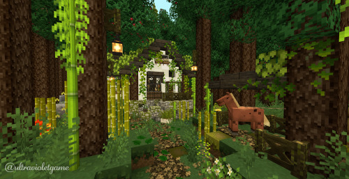 ultravioletgame:A little overgrown cabin in the woods
